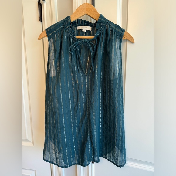 Deep green Loft sleeveless top - Picture 1 of 6